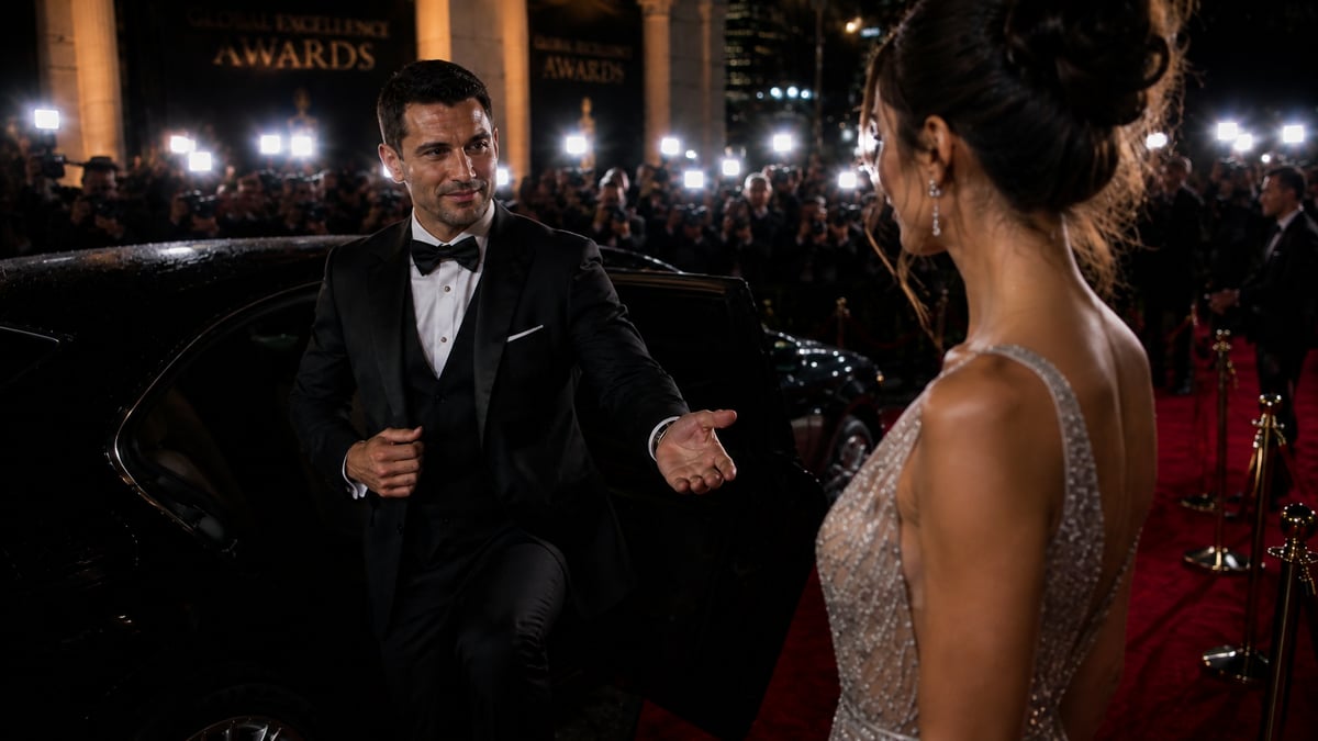 GPT Image prompt example — Handsome Man in a Sharp Black Tuxedo