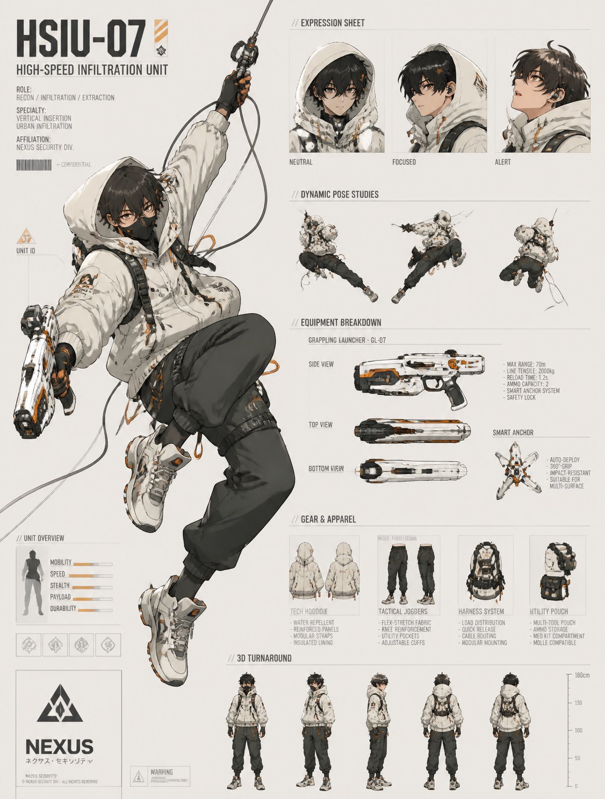 GPT Image prompt example — Dynamic Character Concept Sheet
