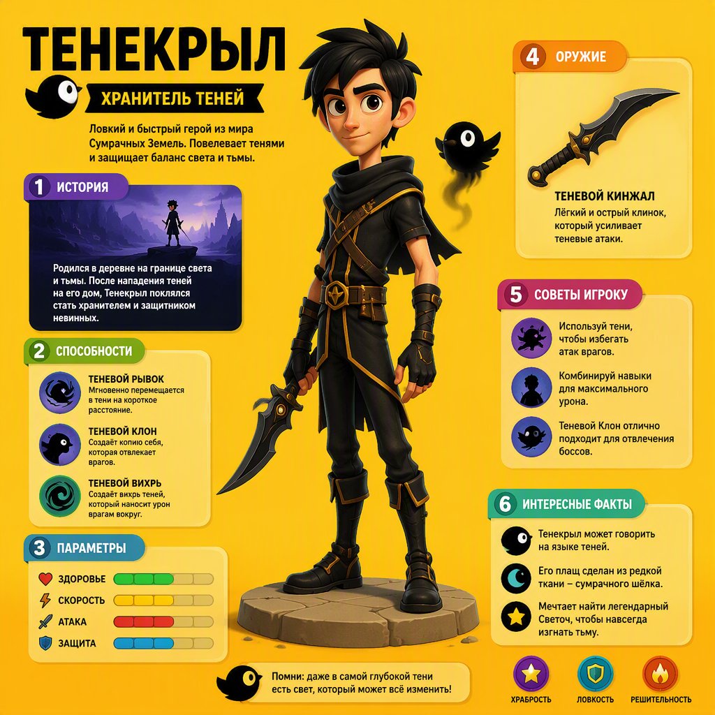 GPT Image prompt example — Детская яркая обучающая инфографика в