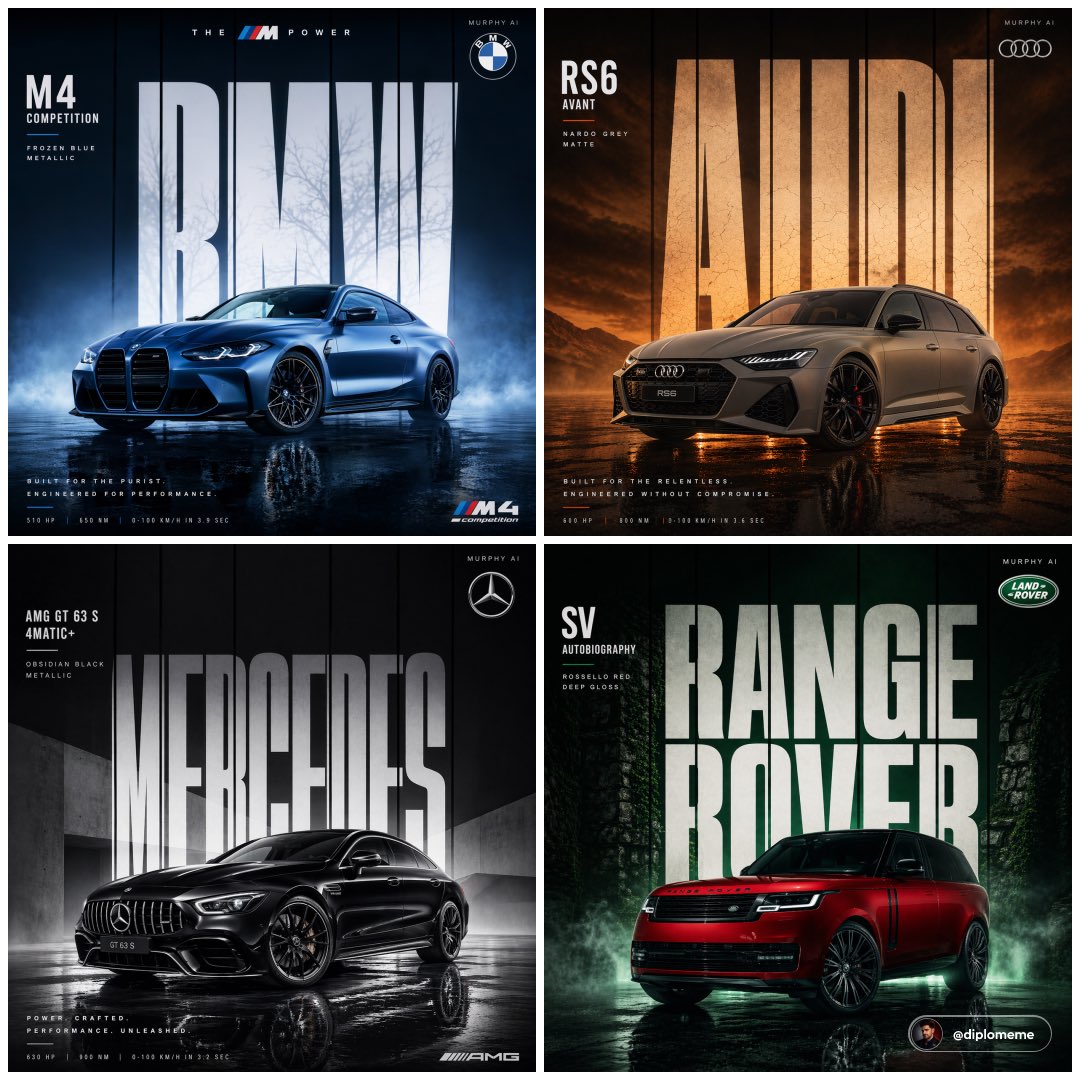 GPT Image prompt example — Cinematic Automotive Billboard Poster