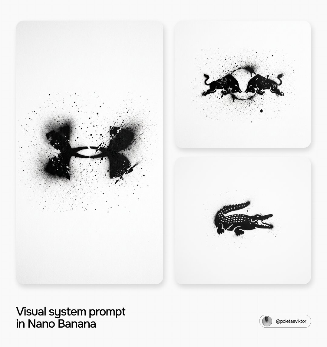 Nanobanana prompt example — Spray Stencil Logo