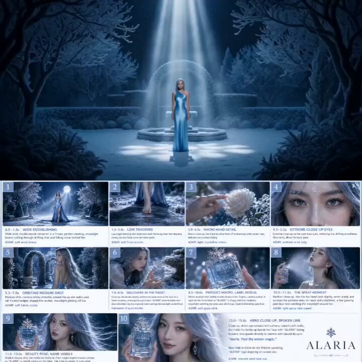 Seedance prompt example — Cinematic 15s K-Beauty Commercial