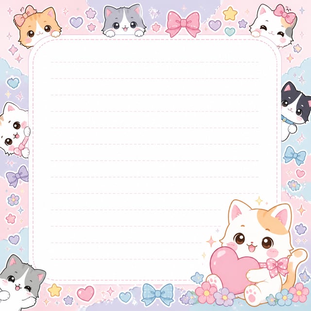 Create a print-ready digital notepad sheet, square format (1:1), 300 DPI, CMYK colors, inspired by c