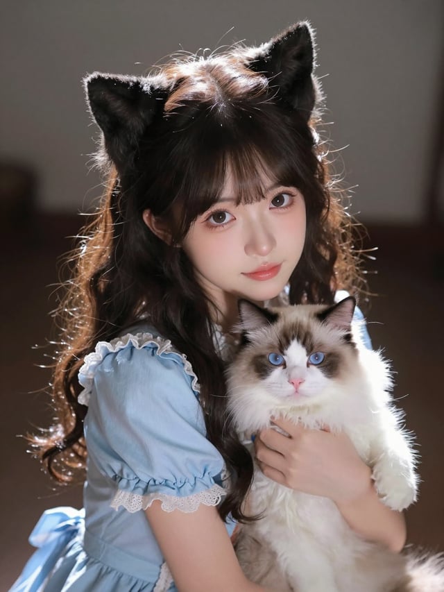Southeast Asian beautiful girl, cool fair porcelain skin, doll-like exquisite and lovely facial feat