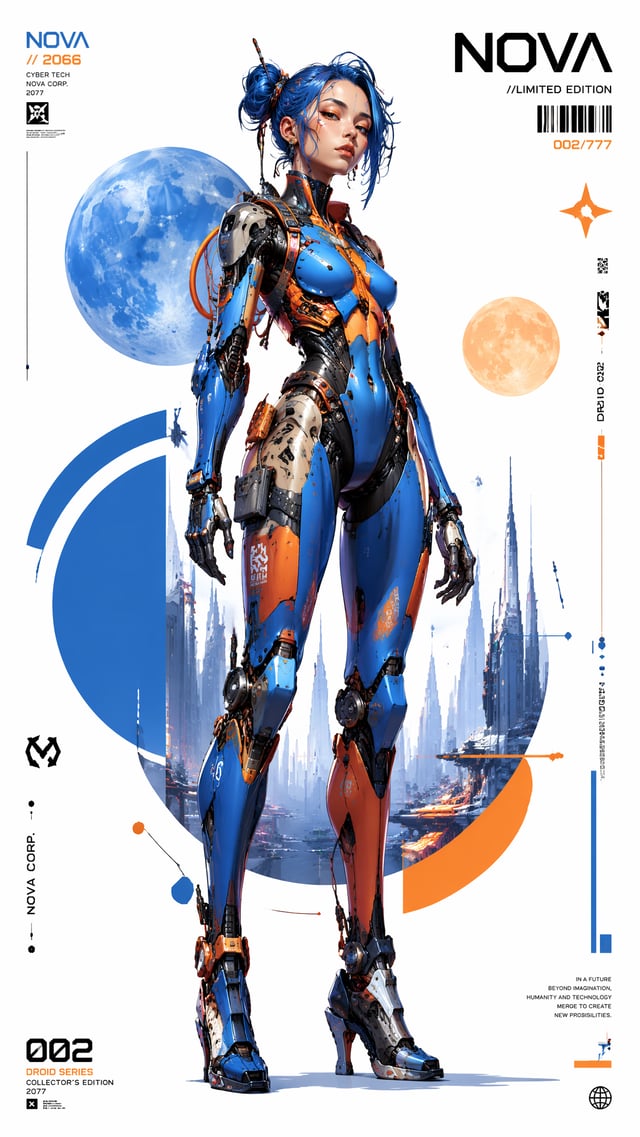 Create a premium character poster in a collector's edition. Comic book illustration, contemporary po