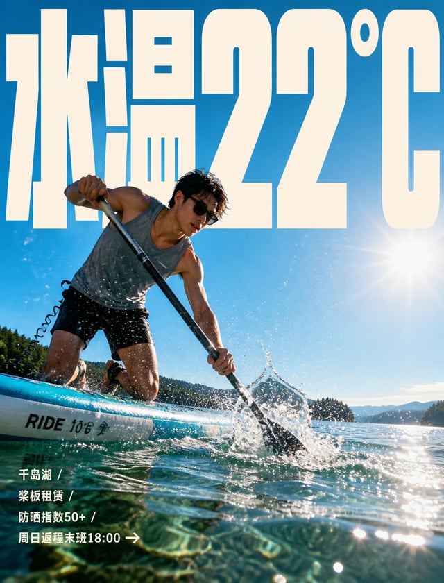 A high-energy editorial travel poster in "Sunlit Kinetic Block Type Photo Poster" style. Full-bleed 