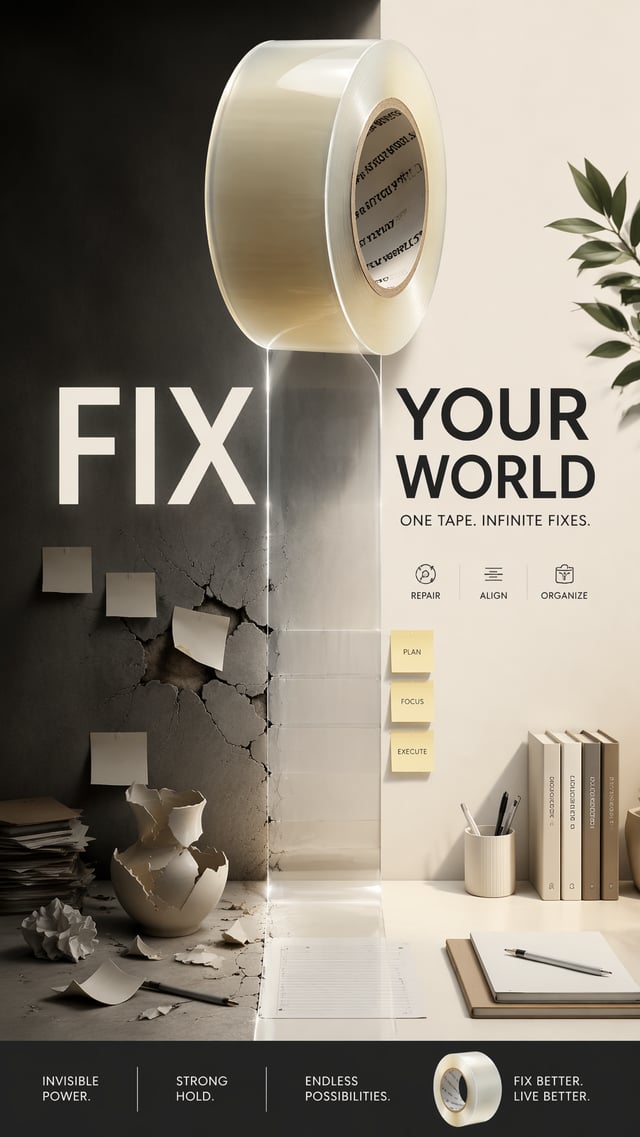 A premium 9:16 stationery advertising poster.Main Subject: