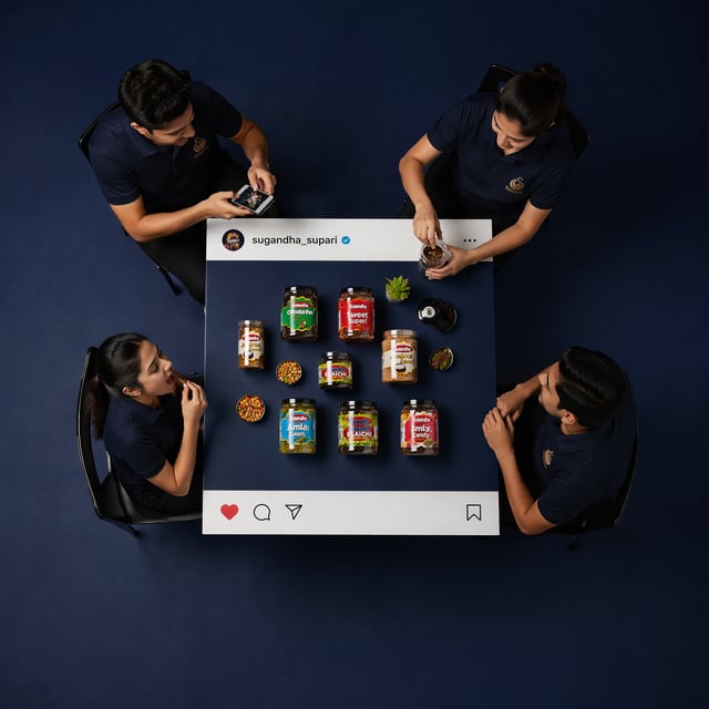 Ultra-wide-angle hyper-realistic shooting in top-down mode. A group of 4 real people sitting at a sq