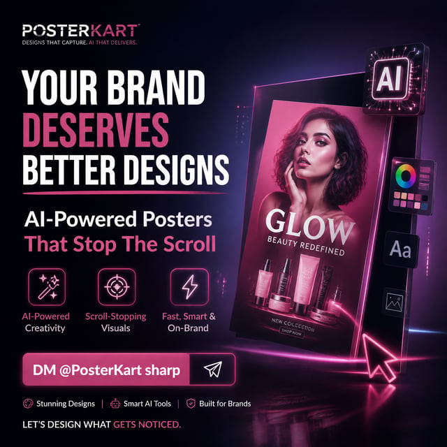 🎨 10. PosterKart Self-Promotion (Best for Portfolio)Headline: