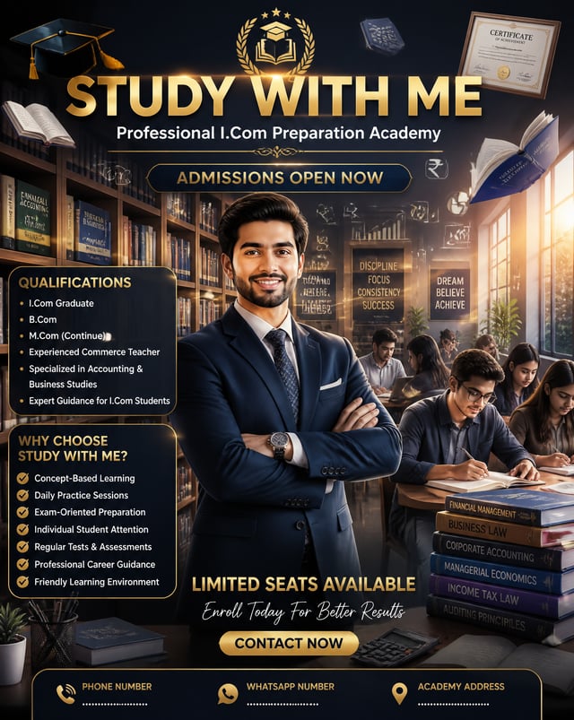 Create an ultra-professional, premium educational academy advertisement poster in portrait orientati