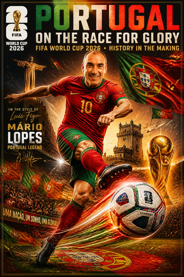 [COUNTRY NAME]: PORTUGAL[PLAYER NAME]: MÁRIO LOPES[COUNTRY PRIMARY COLORS, e.g., red, white, blue, g