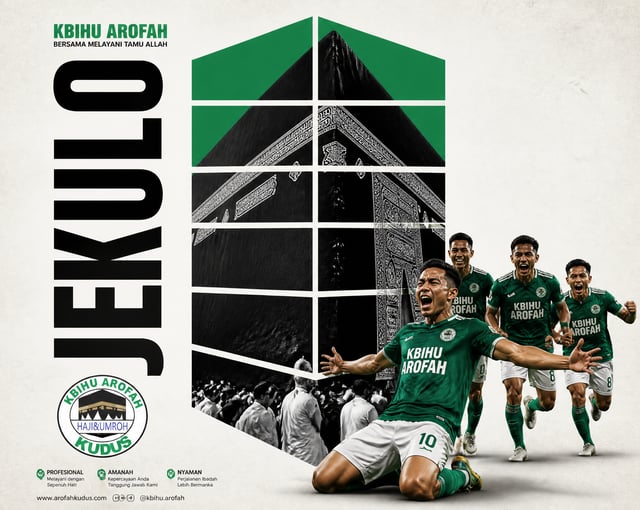 A professional sports graphic design poster of KBIHU AROFAH, designed in a clean, modern, and minima