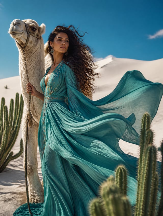 Cinematic high-fashion editorial photography, ultra-realistic and highly detailed.An elegant woman w