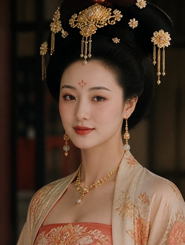 基于 {argument name="person" default="杨玉环"} 的真实历史描述，生成一张 {argument name="description" default="杨贵妃的写实照