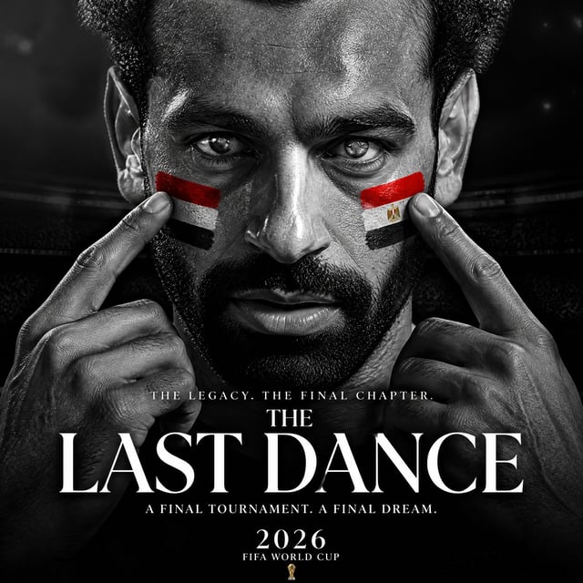 A highly realistic poster for the 2026 FIFA World Cup, a dramatic black-and-white cinematic image of