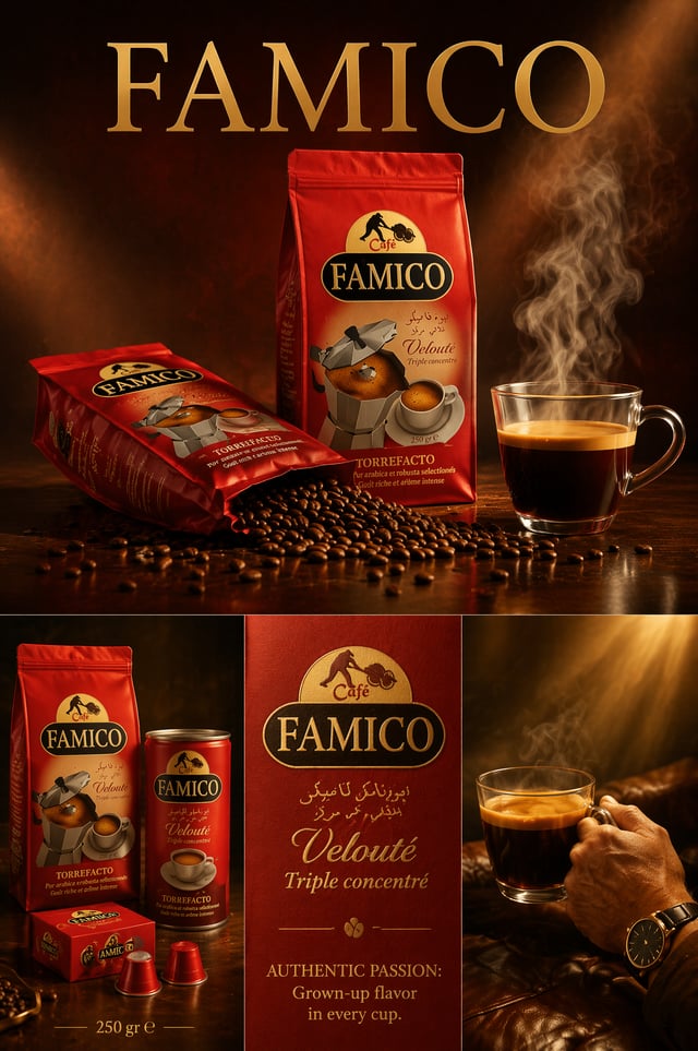 Create a four-panel connected premium realistic editorial layout, adapted from image_23.png to featu