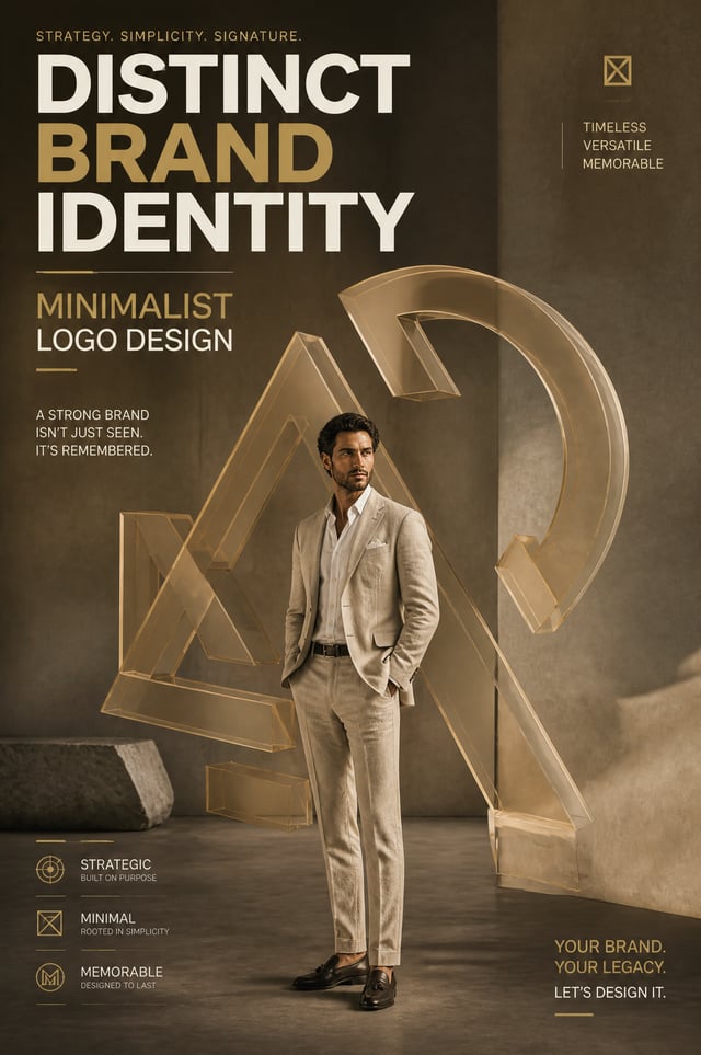 A striking, magazine-cover style vertical promotional advertisement. An attractive, well-groomed mal