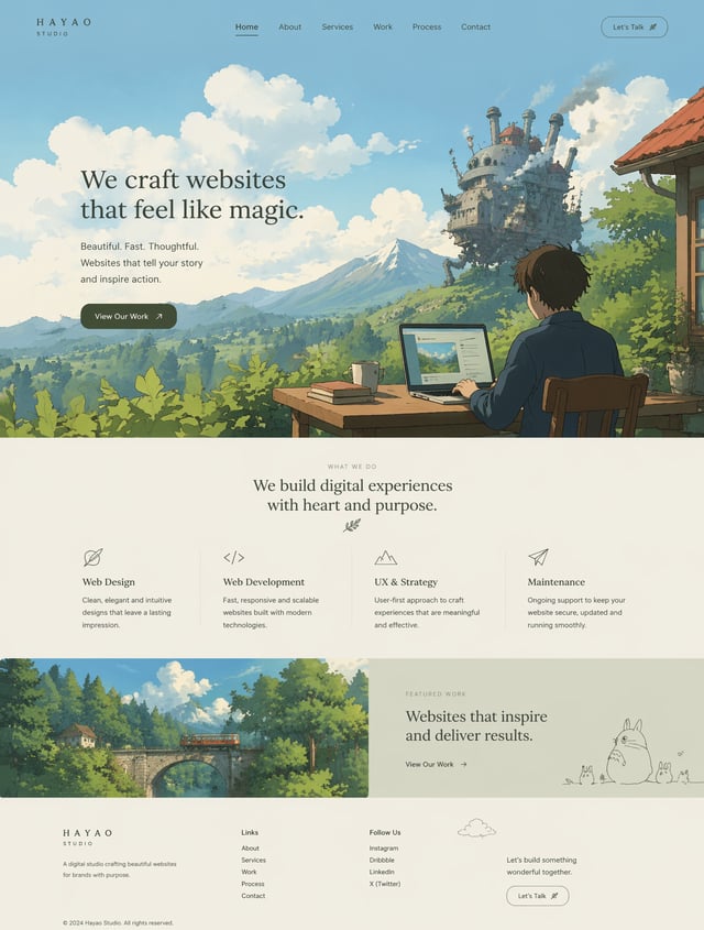 design a website for for a software firm where we create the best websites I need the website to hav