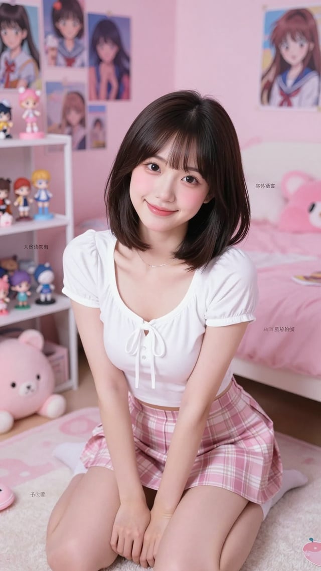 {  "meta": {    "style": "nostalgic kawaii bedroom portrait",    "aspect_ratio": "9:16",    "quality