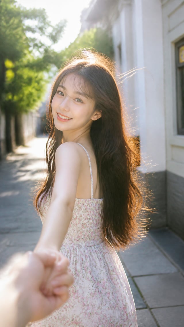 高度写实电影感人像摄影，2160x3840竖版构图，真实相机拍摄质感，50mm或85mm人像镜头效果，浅景深，干净通透的夏日自然光色调，不过度偏黄，不过度滤镜化。