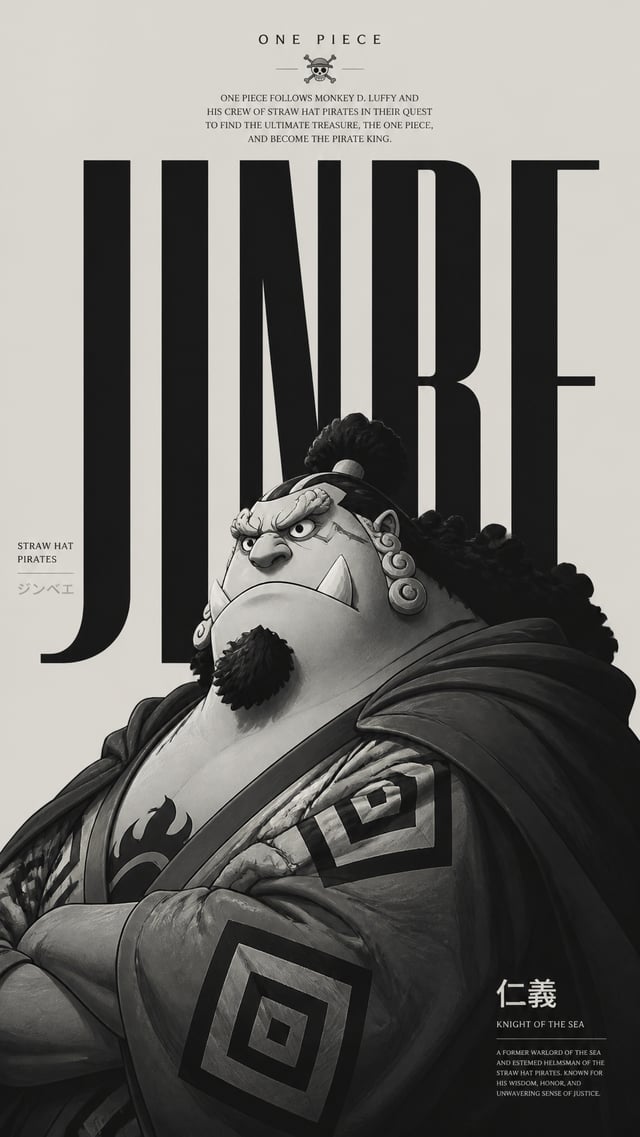 Minimalist editorial poster design featuring **[character name]** from **[franchise]**. Large monoch