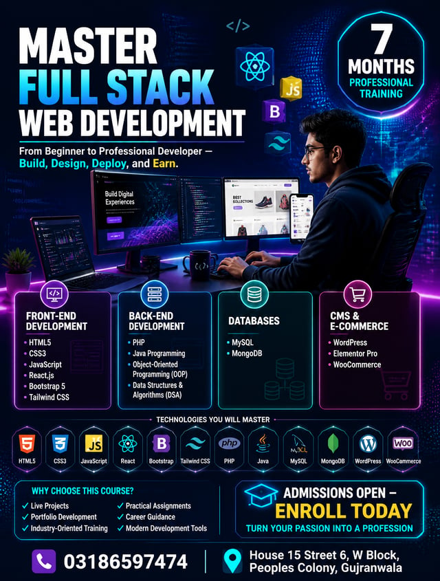 Create a premium educational institute advertisement poster.Canvas Size: 1490px × 1890px (Portrait)T