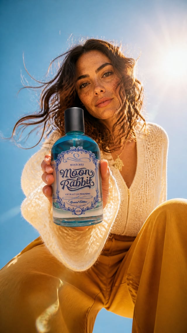 Ultra-wide-angle low-angle 9:16 cinematic fashion editorial shot from ground perspective, a young wo