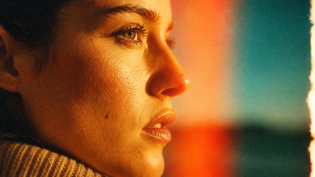Create a cinematic, photorealistic extreme close-up shot, meticulously replicating the distinct aest