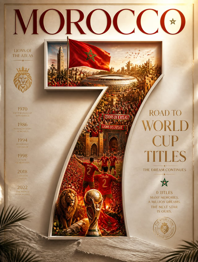 [MOROCCO]WORLD CUP TITLES:[Lions of the Atlas]━━━━━━━━━━━━━━━━━━━Create a luxury World Cup legacy po