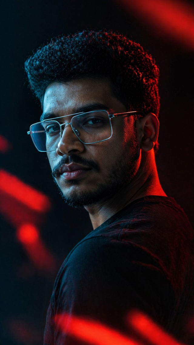 Cinematic portrait of Arthur Ferreira, captured with a 85mm f/1.4 lens to ensure precise facial iden