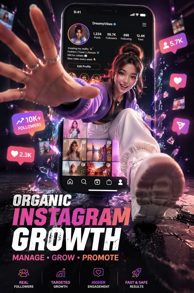 Generate a vertical 2:3 cinematic visual poster with the theme of "Social media interface materializ