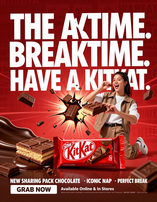 FORMAT:4:5 vertical hyper-commercial chocolate campaign poster, ultra-high resolution (8K), premium 