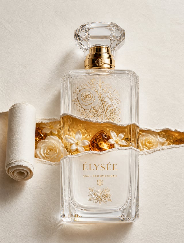 A photorealistic, highly detailed luxury commercial product photograph of an elegant crystal luxury 