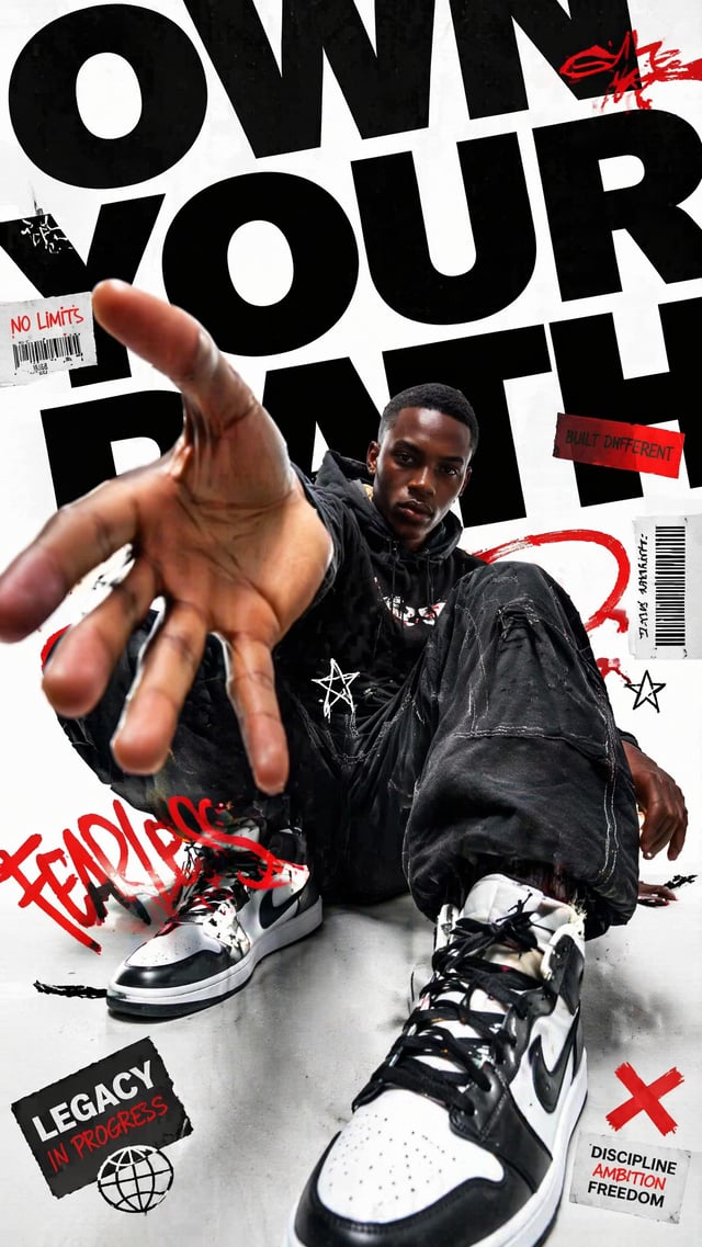 Use the uploaded face as the exact facial reference.A premium 9:16 streetwear editorial advertising 