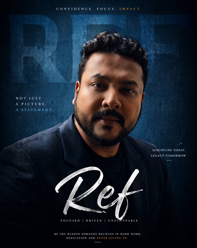 I have uploaded my photo. Convert my photo as ref poster