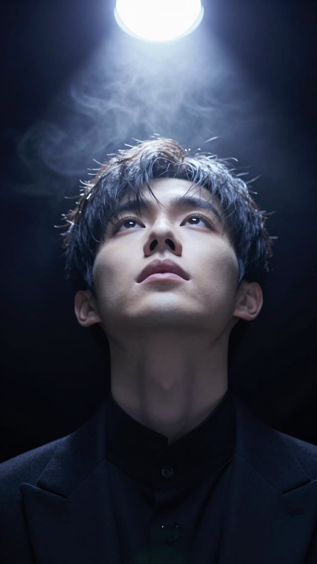 A hyper-realistic cinematic close-up portrait (use uploaded face as reference).
