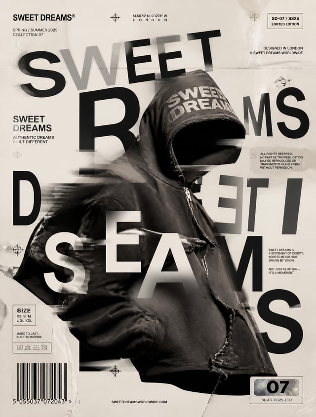 Typography Motion Poster – "Sweet Dreams"A luxury fashion campaign poster for the clothing brand "Sw