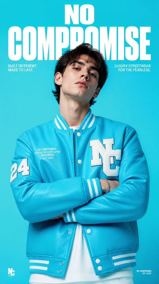 Premium editorial fashion poster.