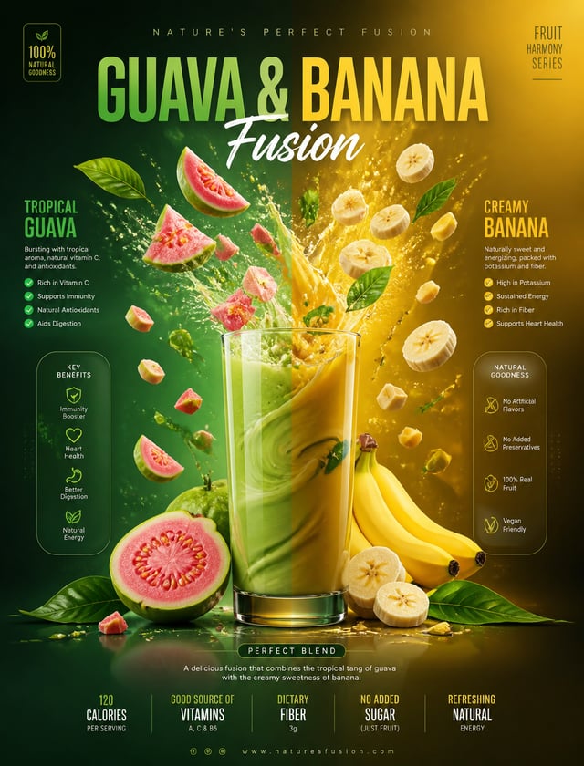 Masterpiece Premium feel poster a in center. Middle section style poster   ,  and banana fusion  (no