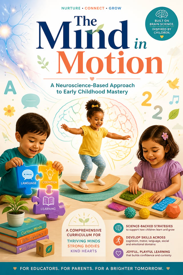 A professional, modern, and captivating front book cover design for a comprehensive early childhood 