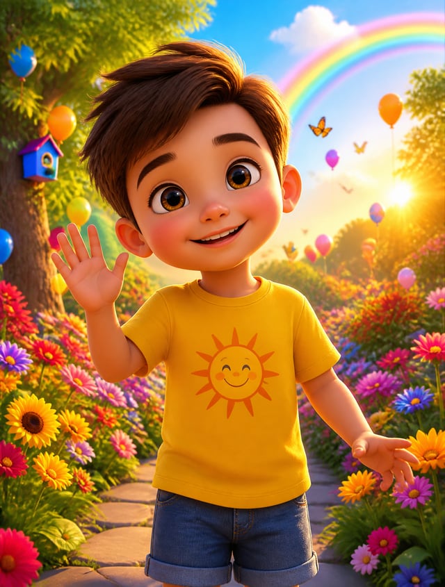 Style: Pixar-inspired, cinematic, ultra-detailed, 8K HDR, vibrant colors, soft lighting, realistic l