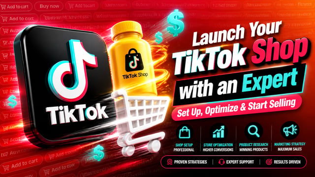 A dynamic, high-energy e-commerce promotional graphic with a vibrant red-to-orange gradient backgrou
