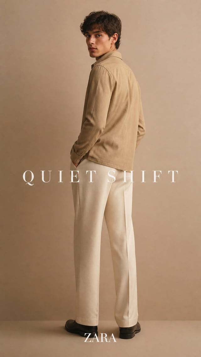 Premium Zara fashion editorial.