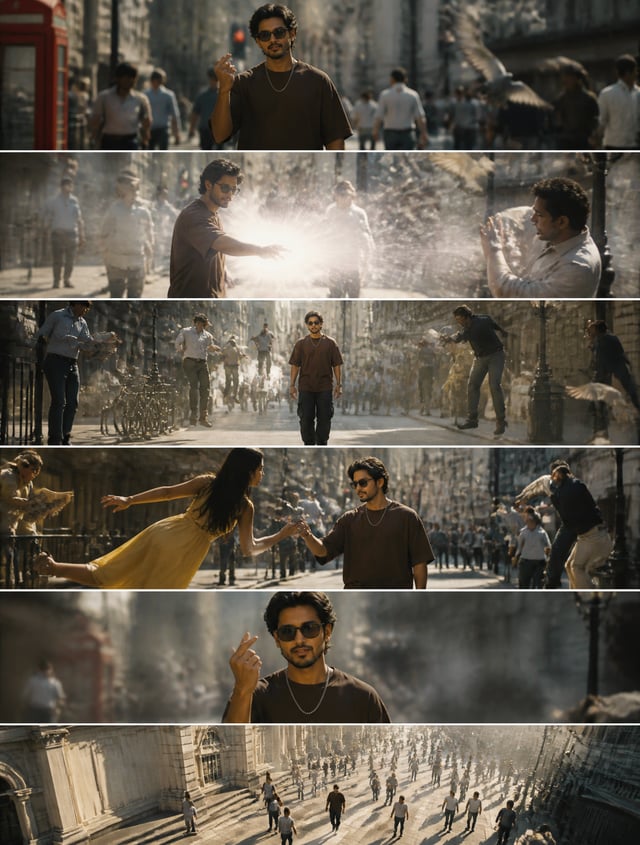 Ultra-realistic cinematic live-action, inspired by Inception. Shot on Arri Alexa Mini, 50mm lens. Na