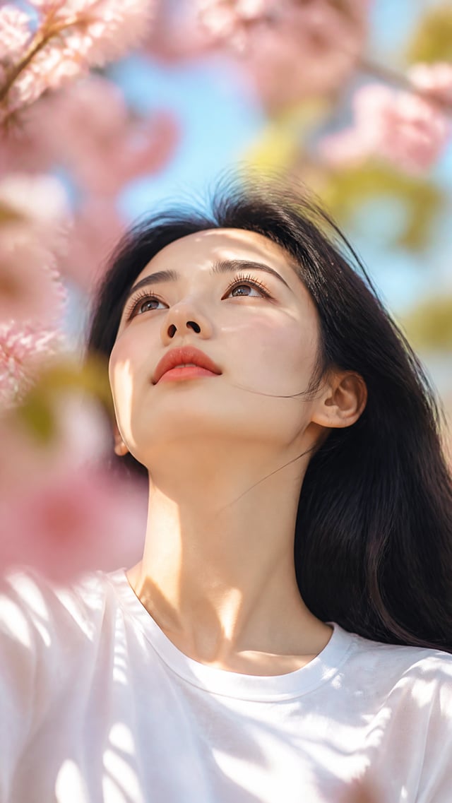 subject: an adult Chinese woman in her mid-20s, smooth pale skin, delicate oval face, dark expressiv