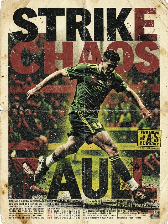 A hyper-detailed, raw, and visceral graphic design poster executed entirely in the gritty, anti-esta