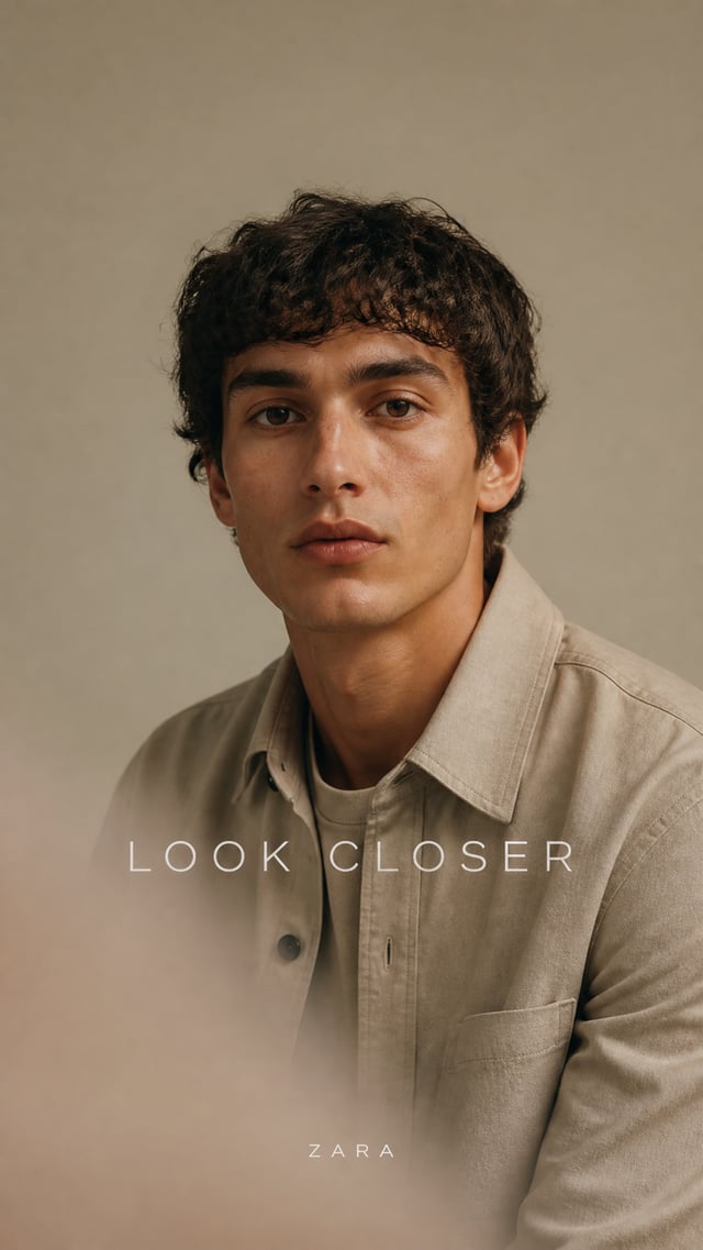 Luxury editorial portrait.