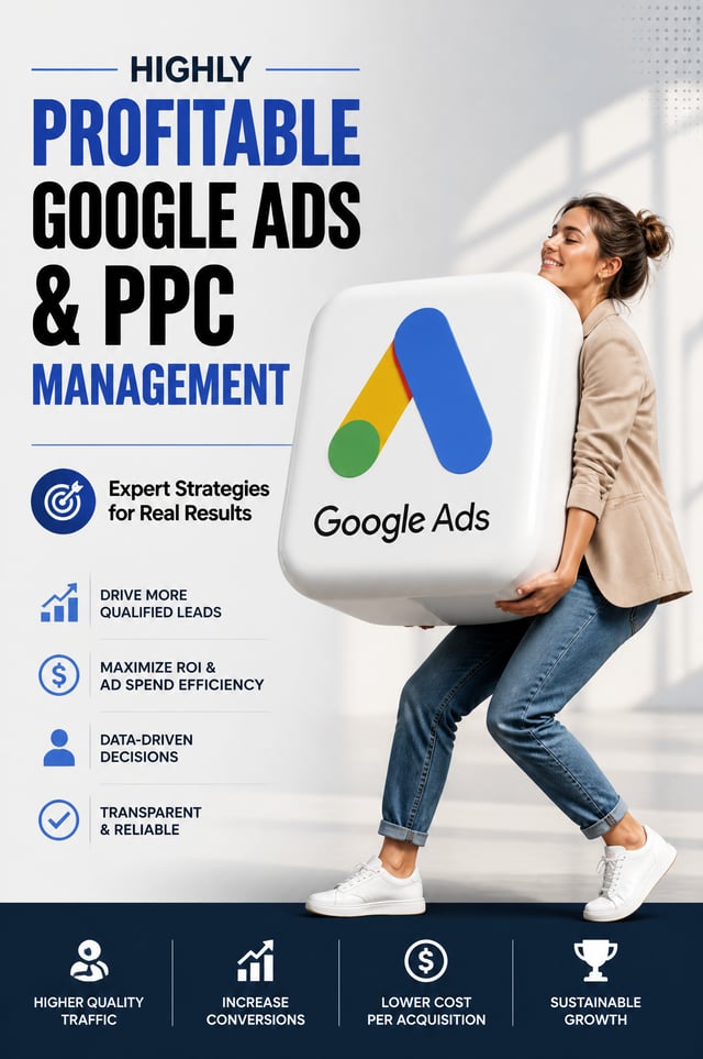 Young female marketer carrying a large, heavy, glossy white 3D rounded square icon with soft shadows