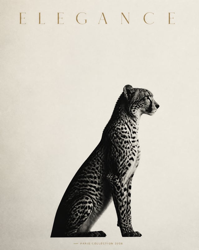 A monumental, high-fashion exhibition poster executed entirely in an elite, quiet luxury and Minimal
