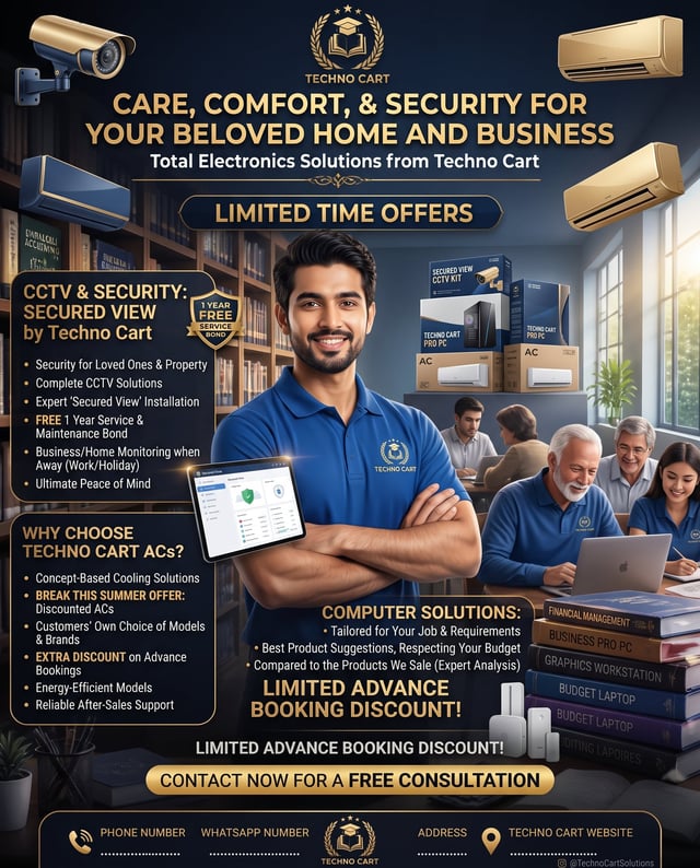 Create an Advertisement of my own Shop the retail store dealing in electronics specially the Compute
